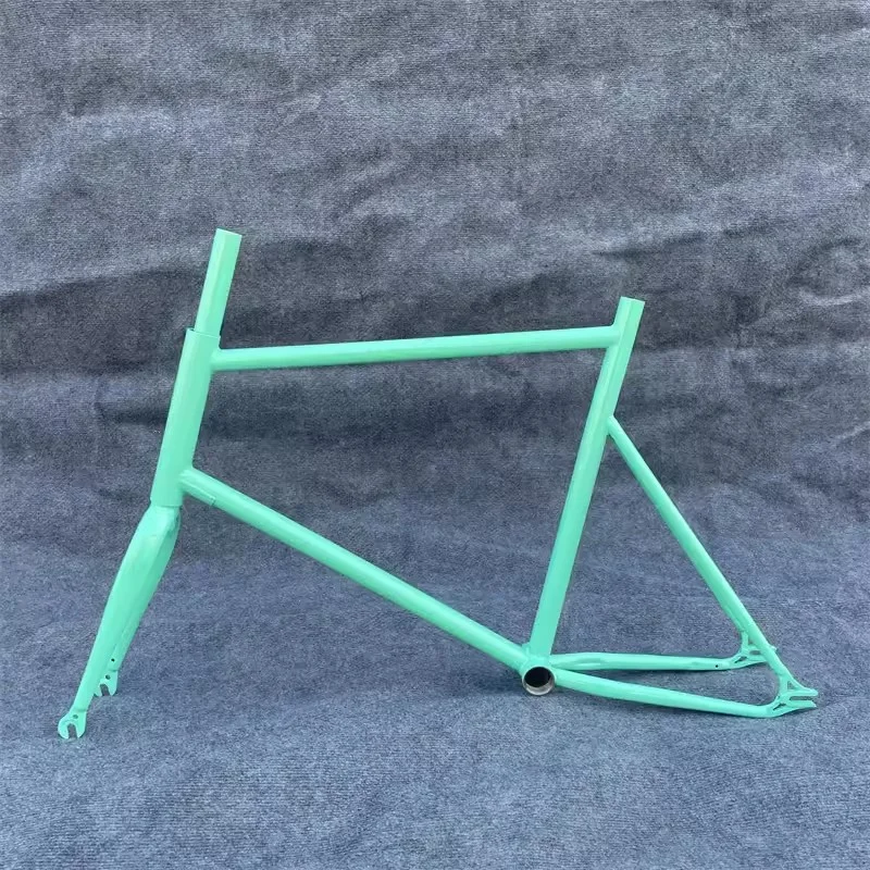 20 Inch Fixed Gear Bicycle Frame, High Carbon Steel Fixed Bicycle Single Speed Frame With Front Fork Bicycle Parts