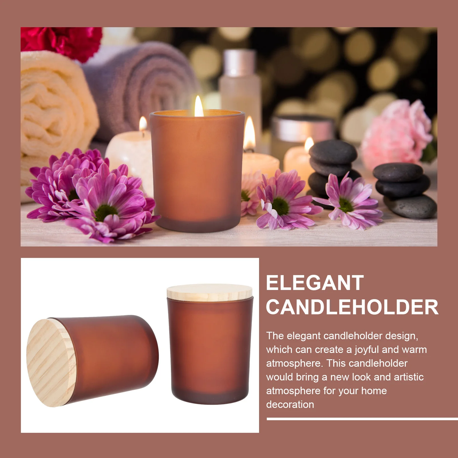 

3set Frosted Cups Scented Candleholder Decorative Candlestick For Scented Candleholder Home Decor Elegant Atmosphere