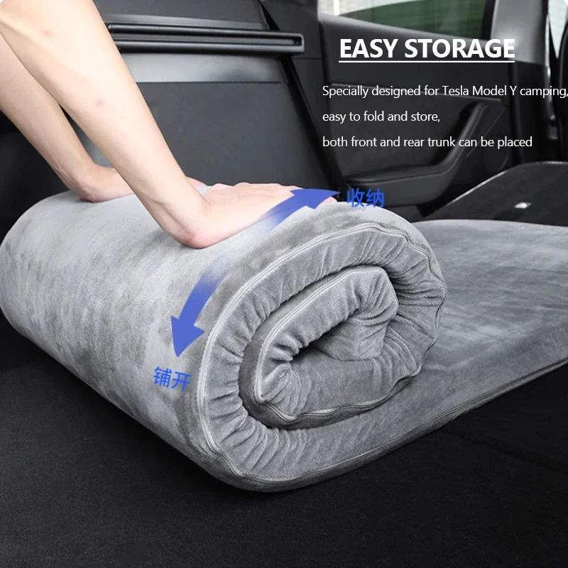 For Tesla Model Y 2025 2024 Portable Memory Foam Mattress Outdoor Camping Travel Bed Car Interior Accessories