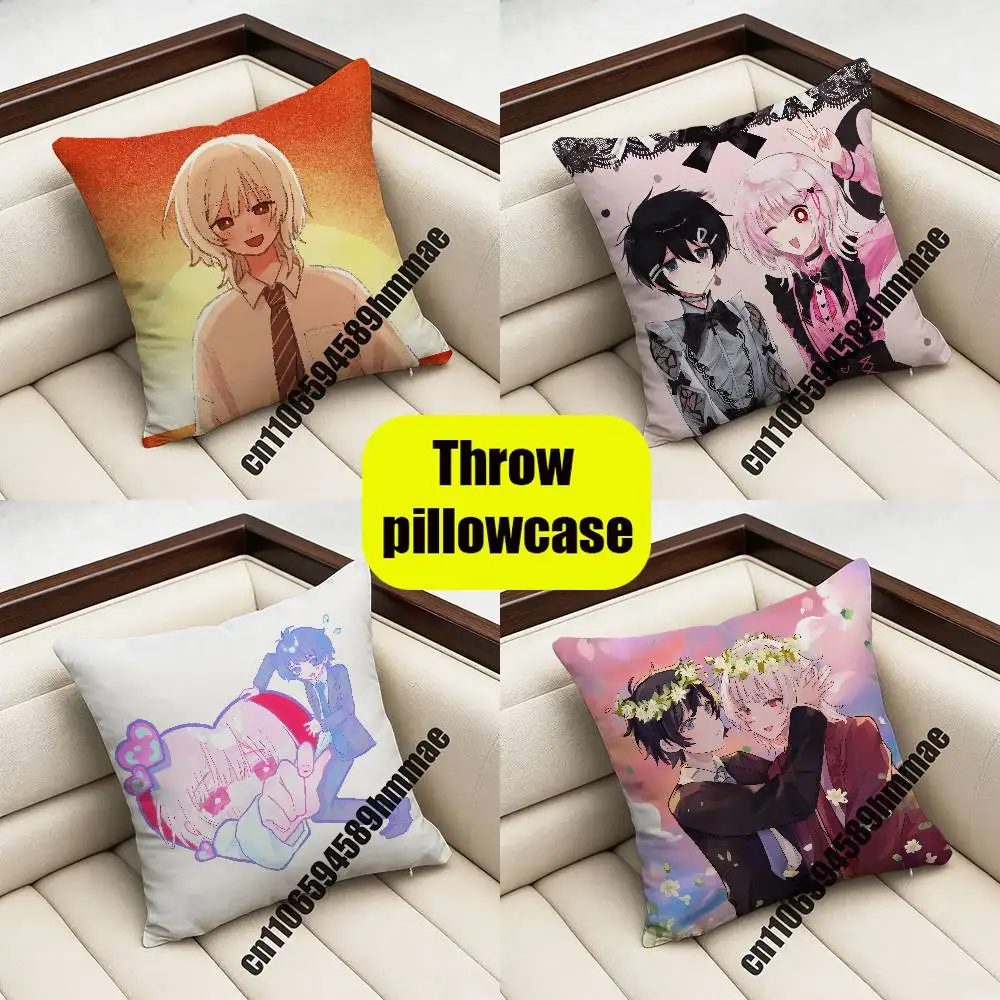 

For S-Saihate S-Station Shion Tatsunami Haru Akinashi Throw Pillow Case Sham 45x45cm Square Bedroom Pillowcase Cushion Cover