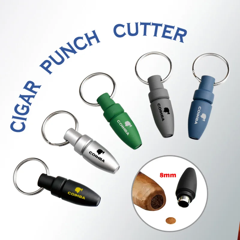 Cigar Puncher Punch Cutter Cigar Drill With Key Ring Clip Portable Cigars Puncher Cigars Cutter Drill Hole Tool Accessories