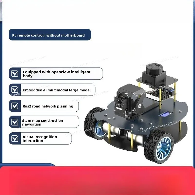 MicroROS Robot ROS2 Robot Car, SLAM Mapping Navigation, AI Visual Recognition Large Model