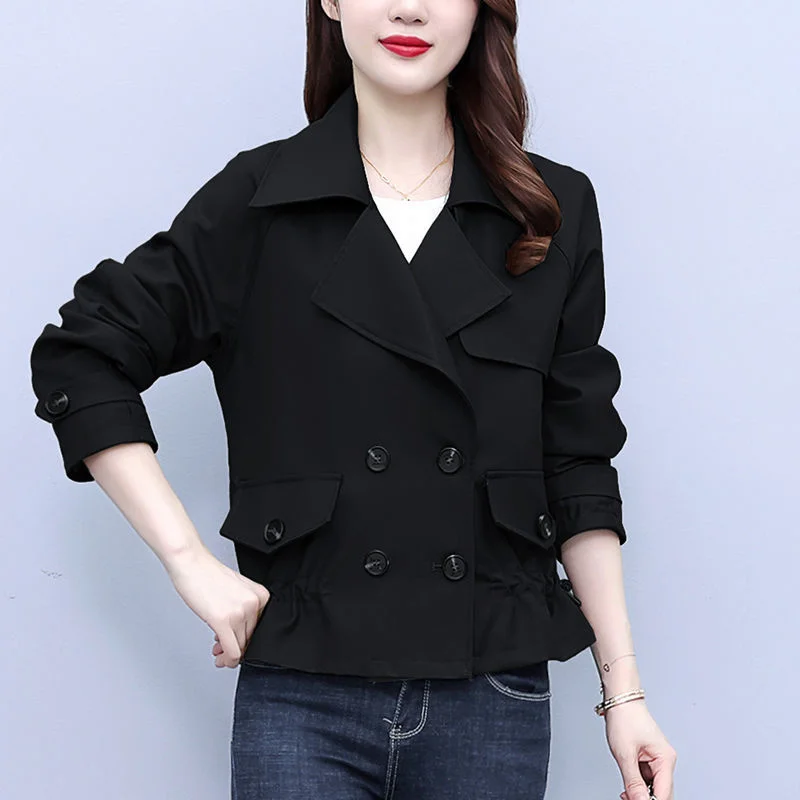 Female Spring Clothes Fashion Korean Loose short Coat Tops 2023 Women New Western-style Long-sleeved Leisure Jacket Windbreaker