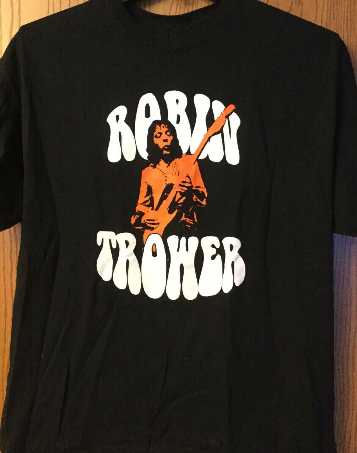 Vtg Robin Trower Live In Concert Cotton Black Full Size T Shirt DI038