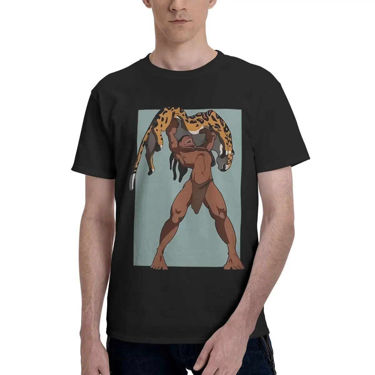 

Tarzan & Leopard 100% Cotton Casual Breathable Confortable Shirt New Gifts And T-Shirts Graphic Tee