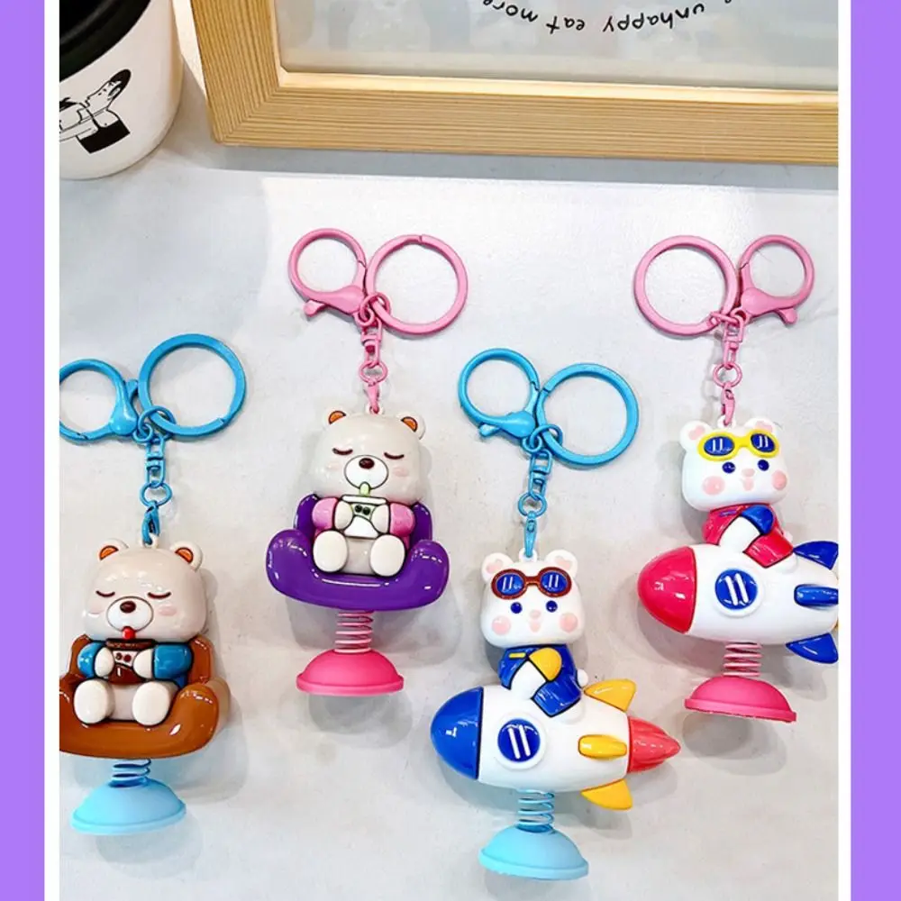 New Bear Bear Figure Keychain PVC Cartoon Doll Bag Pendant Car Key Chain