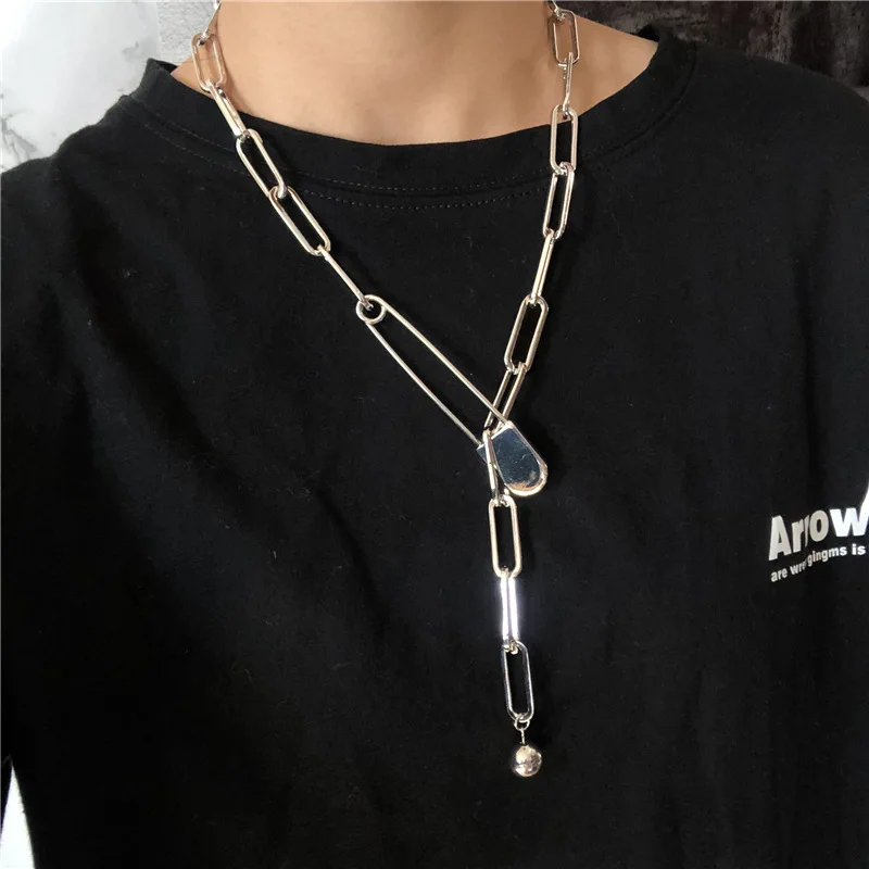 New style metal buckle necklace. Fashion, simple and exquisite. Long jewelry decoration necklace for women. Charm party gift for