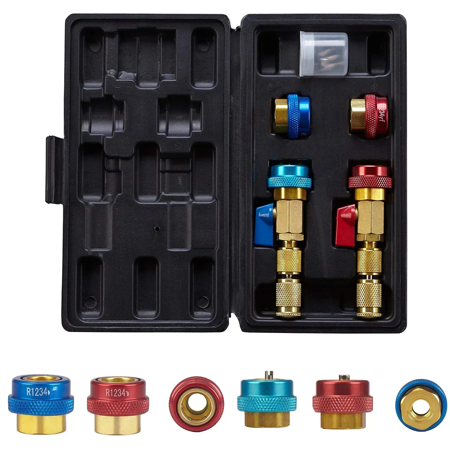 Automotive AC R134A R1234YF Valve Core Remover and Installer Tool Set, for Standard and JRA Valve Core Couplers