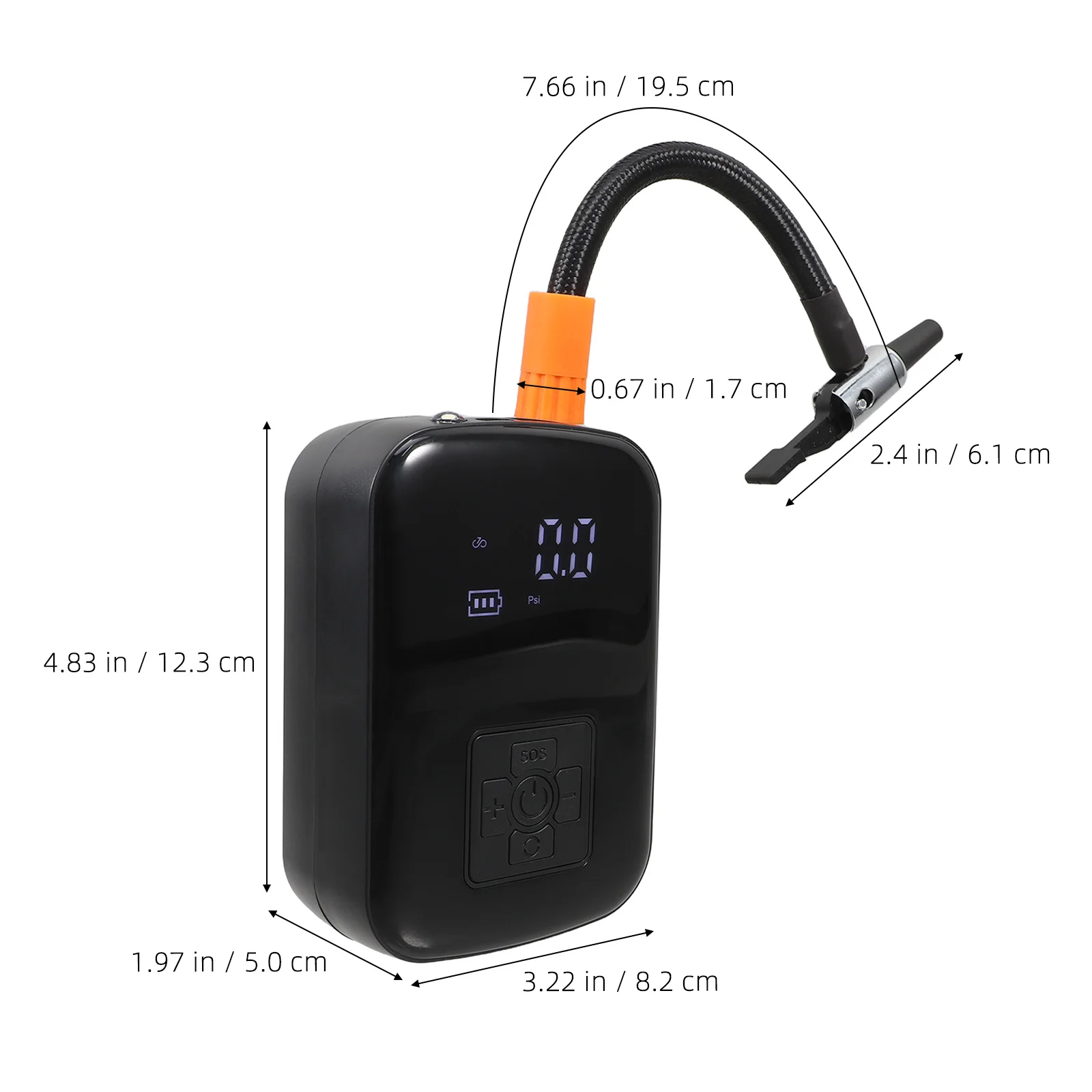 منفاخ إطارات السيارة المحمول القابل لإعادة الشحن مضخة ضاغط الهواء للدراجات النارية أداة السفر اللاسلكية #5