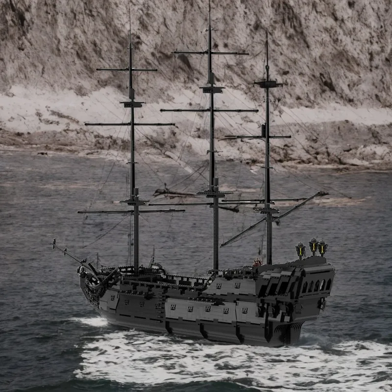 

3456PCS Pirates of the Caribbeanses Black Pearls Classic Sailing Ship Model Moc DIY Building Blocks Pirate Ship Assembly Toy