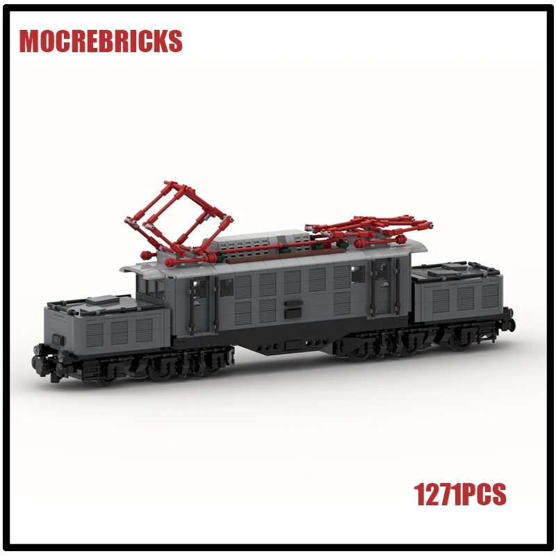 Treno a motore MOC Building Blocks DB-Baureihe 194 E94 Locomotiva elettrica Modello di assemblaggio Mattoni Kit Puzzle Giocattoli fai da te per bambini