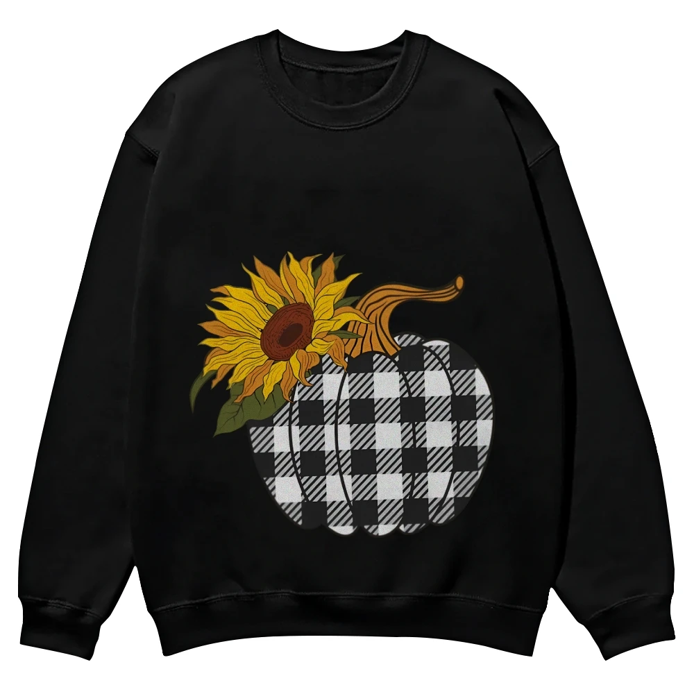

Sunflower Graphic Print Pullover Sweatshirt For Ladies Round Neck Long Sleeve Comfortable Hoodie Fall 2024 Fashion Design Top