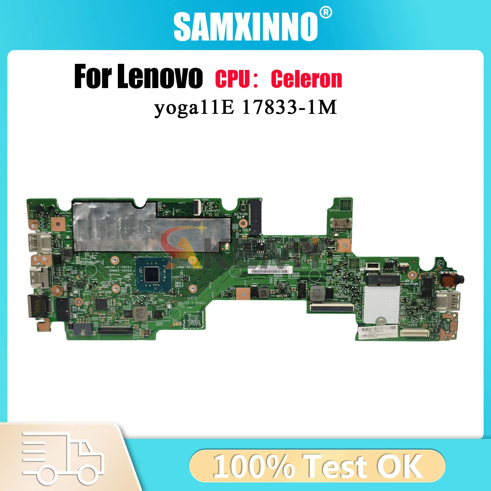 

17833-1M Laptop Motherboard For Lenovo Yoga 11E With 4GB 8GB RAM N4100 N4200 N5000 N5030 CPU 100% Fully Tested