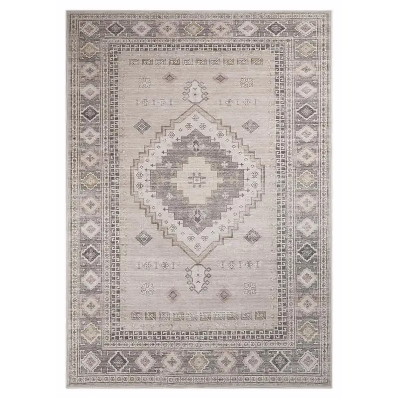 

Natural Cotton Blend Washable Area Rug in Blush, Gold, Black, Charcoal, and Beige