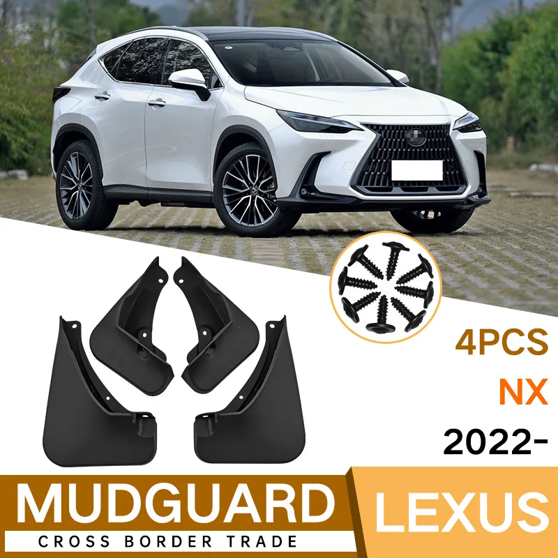 

For Lexus NX 2022 Car Molded Mud Flaps Splash Guards Mudguards Front Rear Styling Front Rear Wheel Accessories