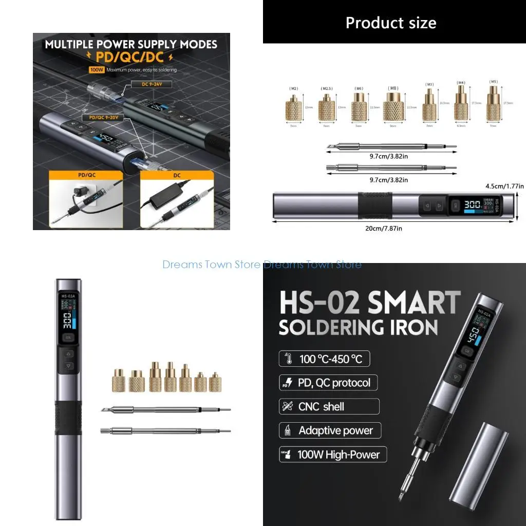 

HX6A Metal Heat Insert and Specializeds Soldering Iron Tip for 3D Printing Accessories