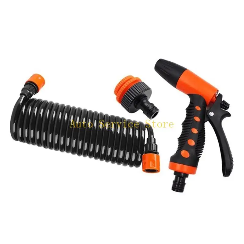 462A Professional Car Cleaning Set 1400 PRESSURE Water 20ft Flexible Tube Fast Faucet Link For Vehicle Outdoor Permanent