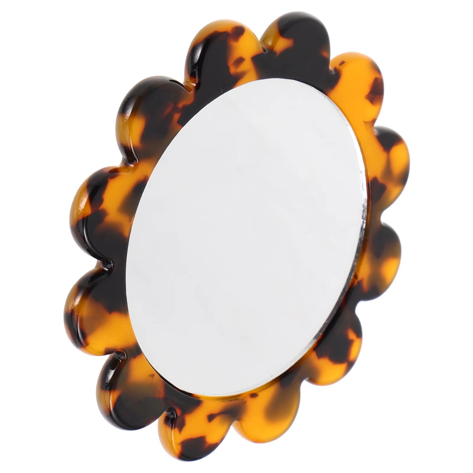 

Sunflower Small Round Mirror Vintage Acetate H held Travel Portable Girls Makeup Compact Mirror Small Sunflower Vintage Round