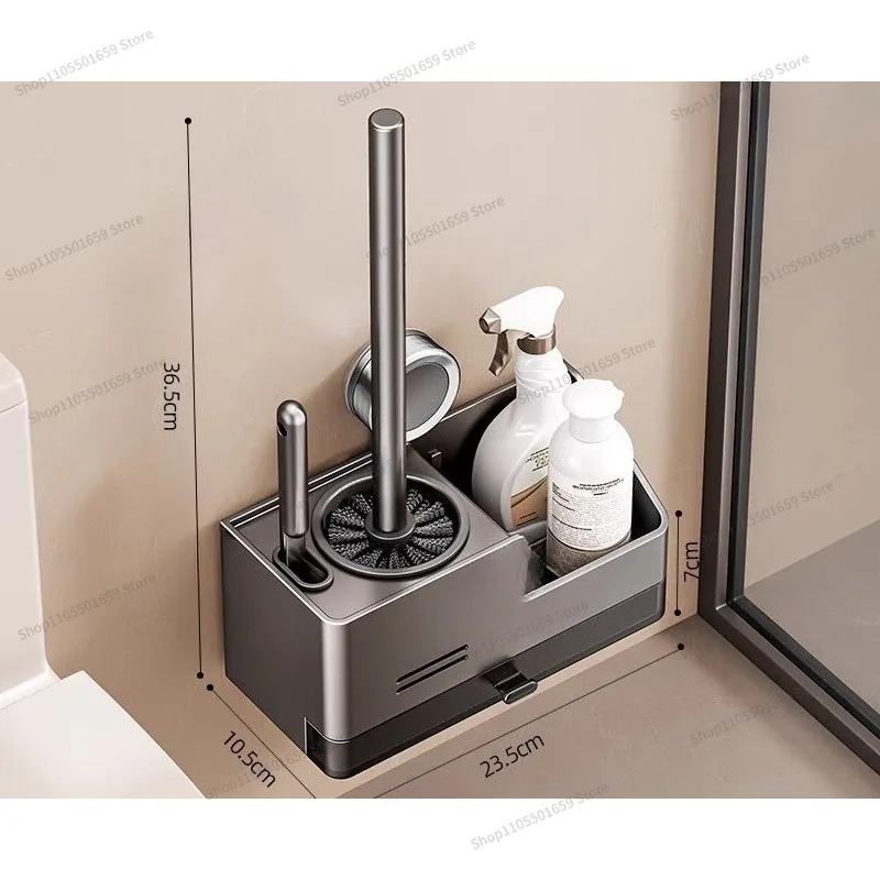 For Suction Cup Toilet Brush Household Brush for Wall-mounted Toilet Without Dead Ends Bathroom Cleaning Artifact 6
