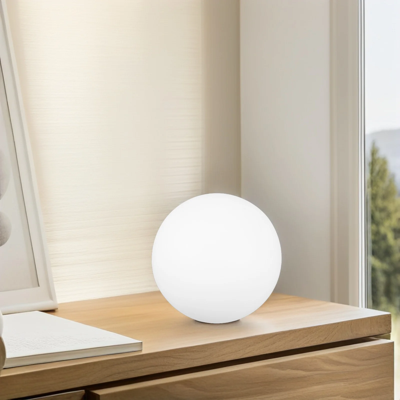 

PE Rotational Molding Lamp Shade Outdoor Durable Plastic Globe Light Cover Decoration Floor Ball Light 95mm Aperture