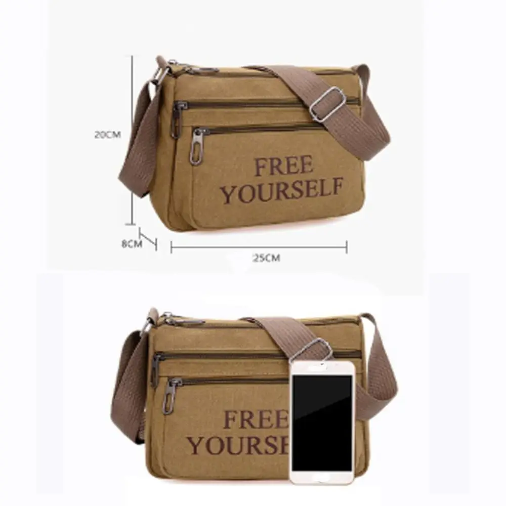 New Canvas Men Shoulder Bags Travel Fashion Men\'s Crossbody Bag Casual Tote Bag High Quality Luxury Messenger Bags