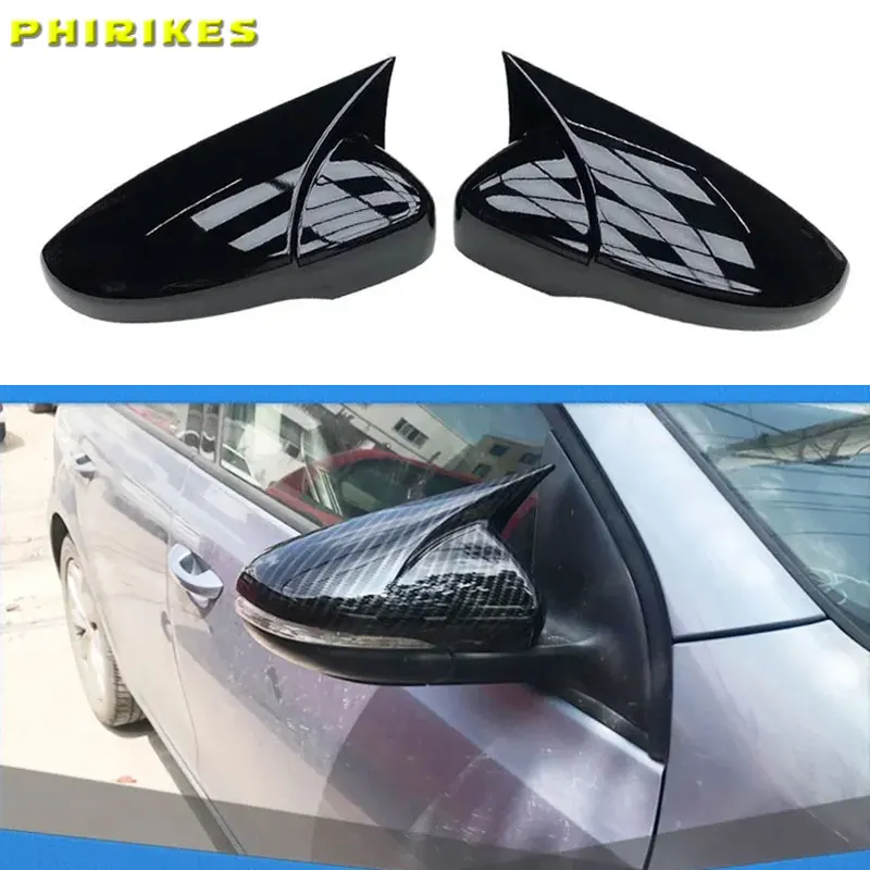 2X Side Wing Mirror Cover Caps for VW JETTA MK6 Volkswagen Passat B7 Scirocco Beetle CC Eos Rearview Mirror Cover Add On