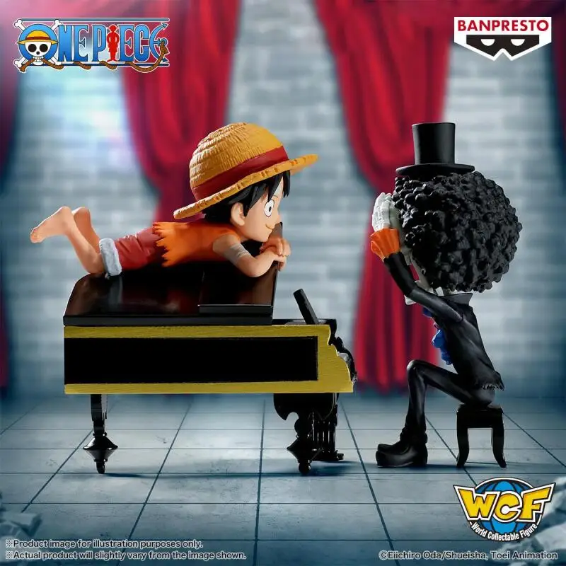 Подлинная Фирменная Новинка Неоткрытая Bandai Banpresto One Piece World Коллекционная Фигурка Луффи Брук 8 см Игрушка Тонкая Коллекция Ремесла