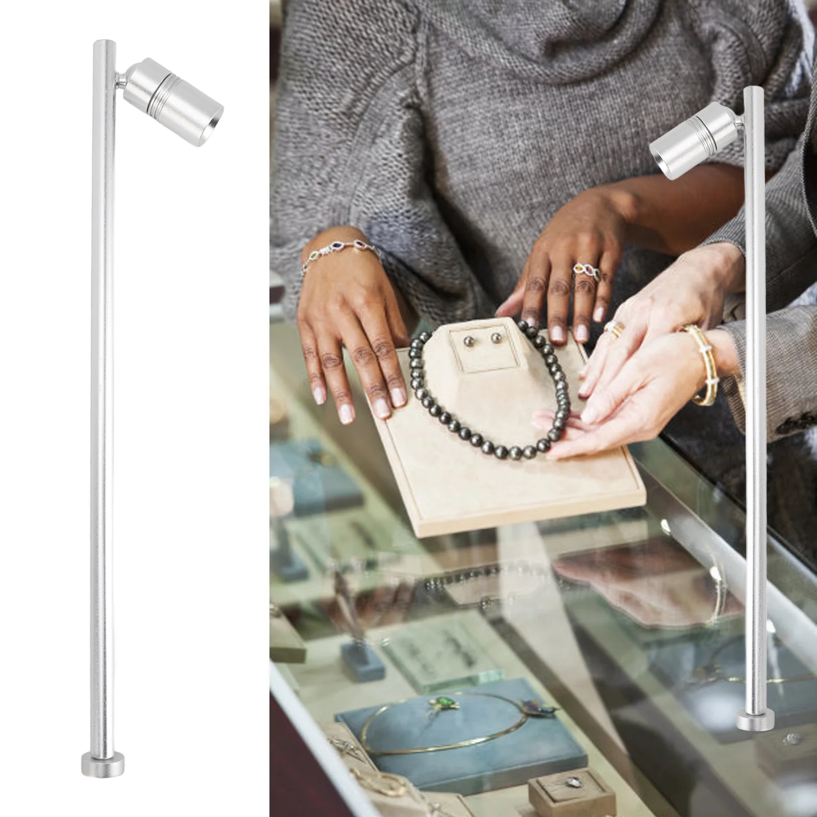 

Jewelry Showcases Display Lighting Fixture Hardwired Aluminum Alloy Adjustable Head Led Mini Spotlight Cabinet Lamp for Indoor