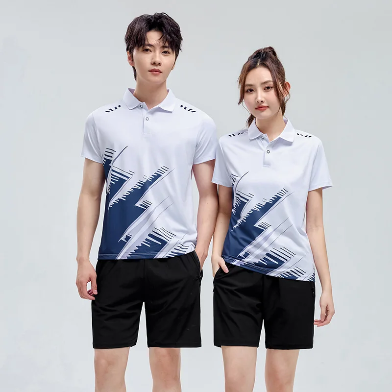 

Спортивный комплект из ледяного шелка для мужчин и женщин: быстросохнущая футболка и шорты для тенниса и настольного тенниса (летний вариант)