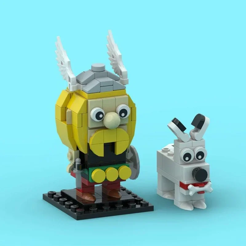 154pcs MOC Asterix And The Dog Obelix Brickheadzed Model Building Blocks Construction DIY Toy Creative Idea Festival Gift Brick - view 2