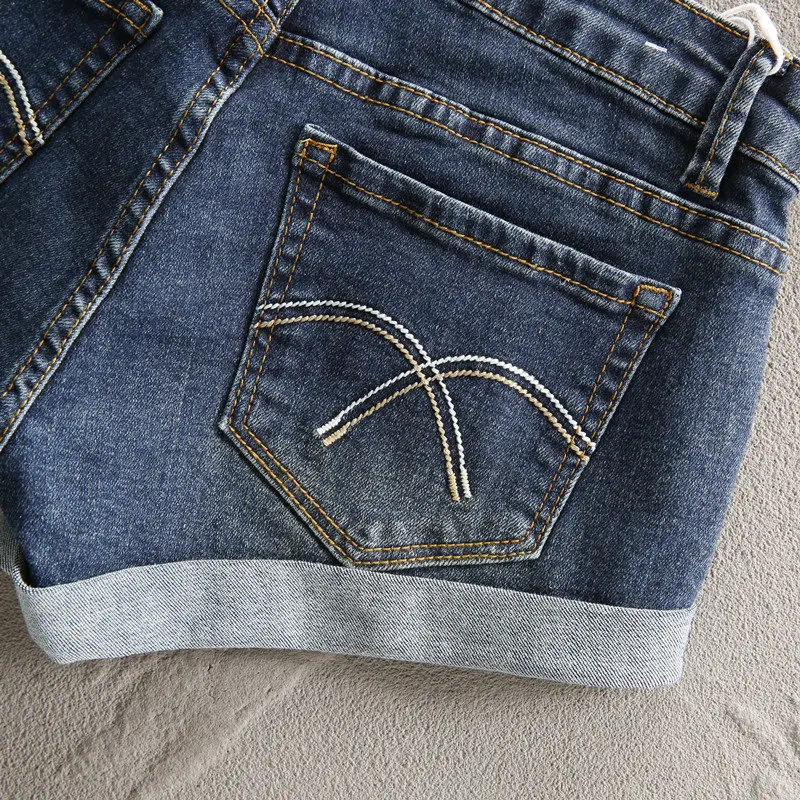 Low Waist Y2k Shorts Denim Slim Stretch Hip Sexy Super Short 2026 Summer Micro Mini Curled Booty Shorts