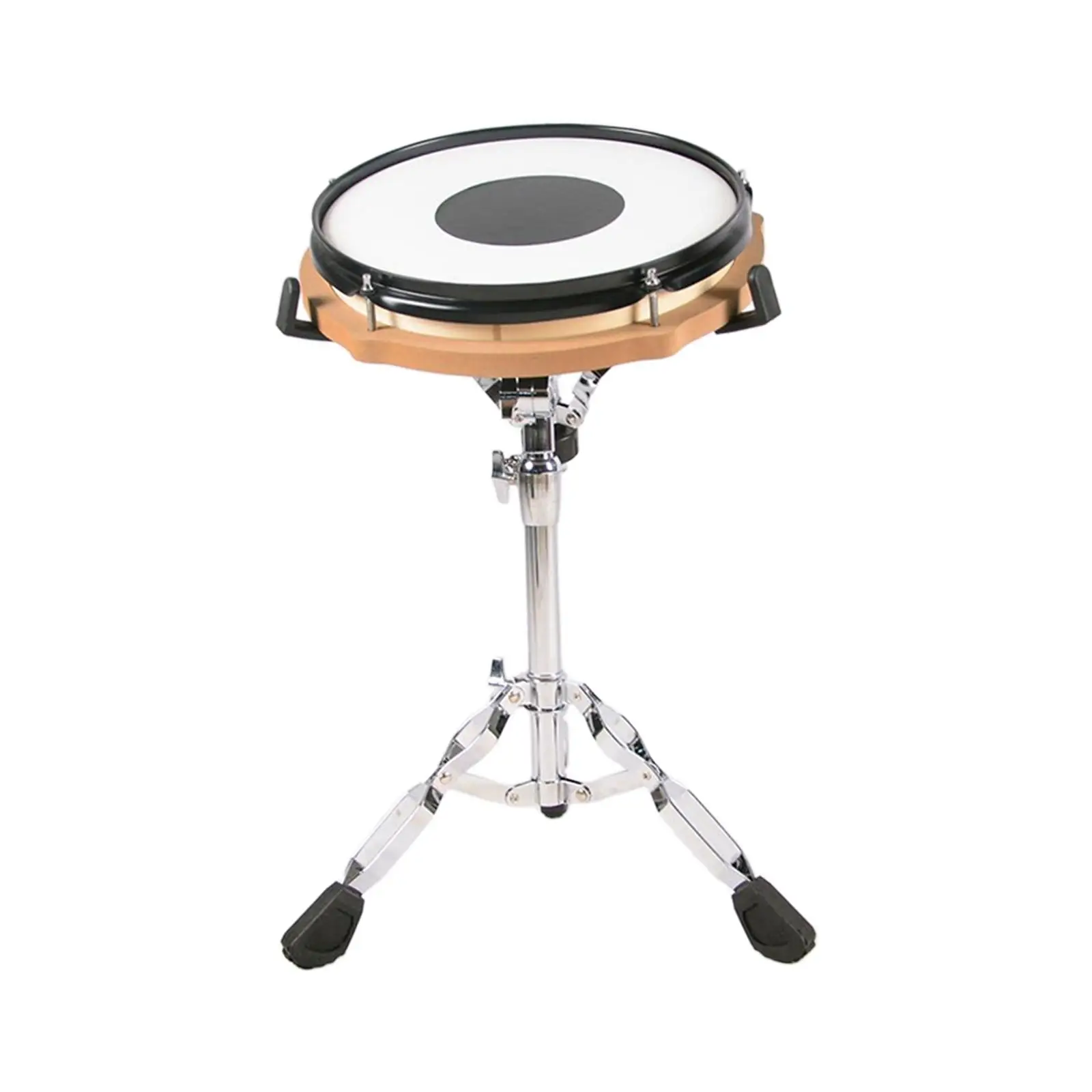 Heavy Duty Drummers Practice Drum Pad Silent Drum Pad with Snare Drum Stand, Portable Adjustable Height for Show Performance