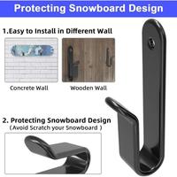2pcs Skateboard Snowboard Mount Rack SurfBoards Wall Rack for Wakeboards Kiteboards
