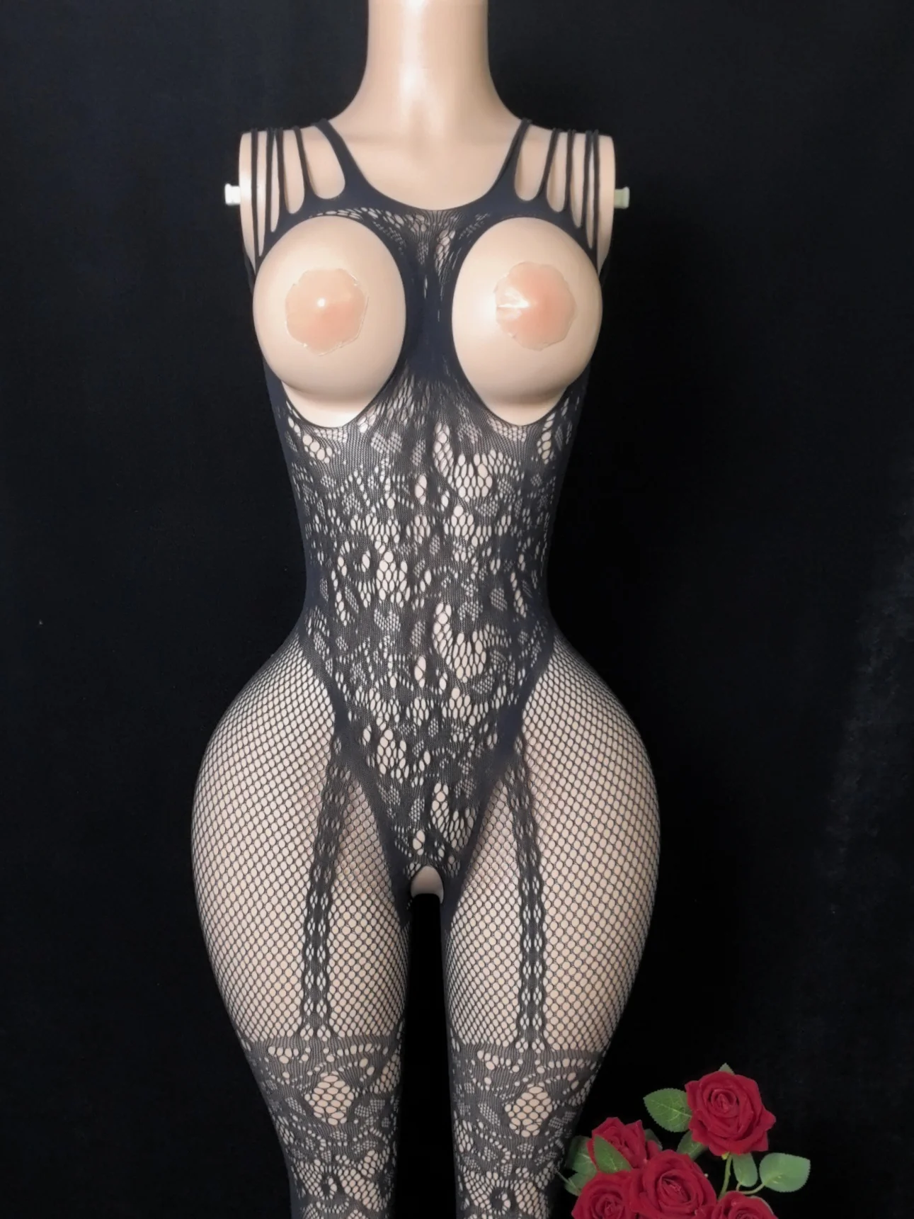 الملابس المثيرة نمط الملابس الداخلية النسائية Crotchless الاباحية قطعة واحدة مفتوحة البرازيلي سراويل مثير الملابس الجسم البدلة تيدي ارتداءها #6