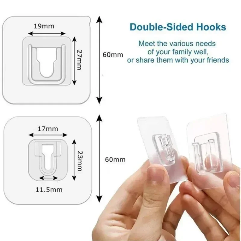 2/5/10 Pairs Punch Free Self-Adhesive Wall Hooks Router Socket Fix Hook