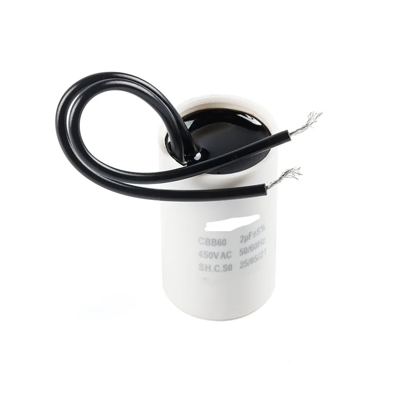 CBB60 startup capacitor 2/4/5/8/10/12/15/20/80UF water pump spin drying washing machine capacitor