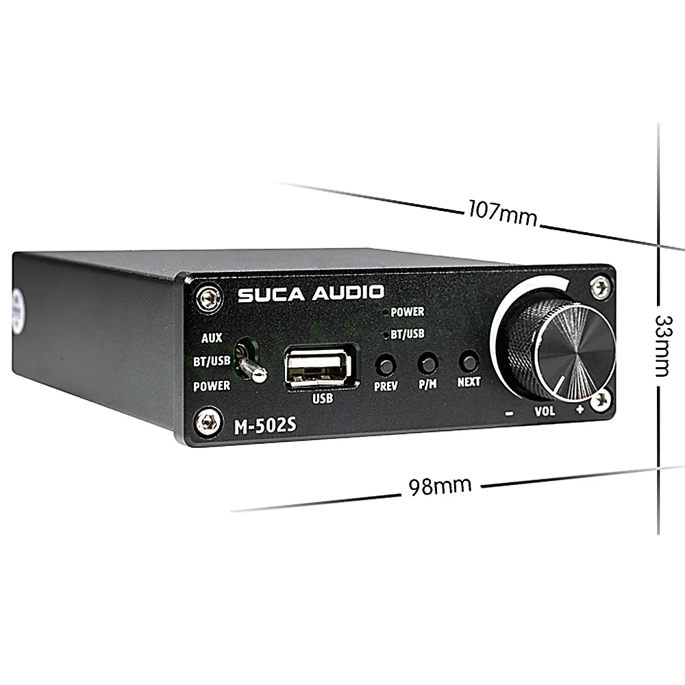Усилитель мощности AIYIMA SMSL 2,0, 50 Вт, HIFI, Bluetooth 5,0