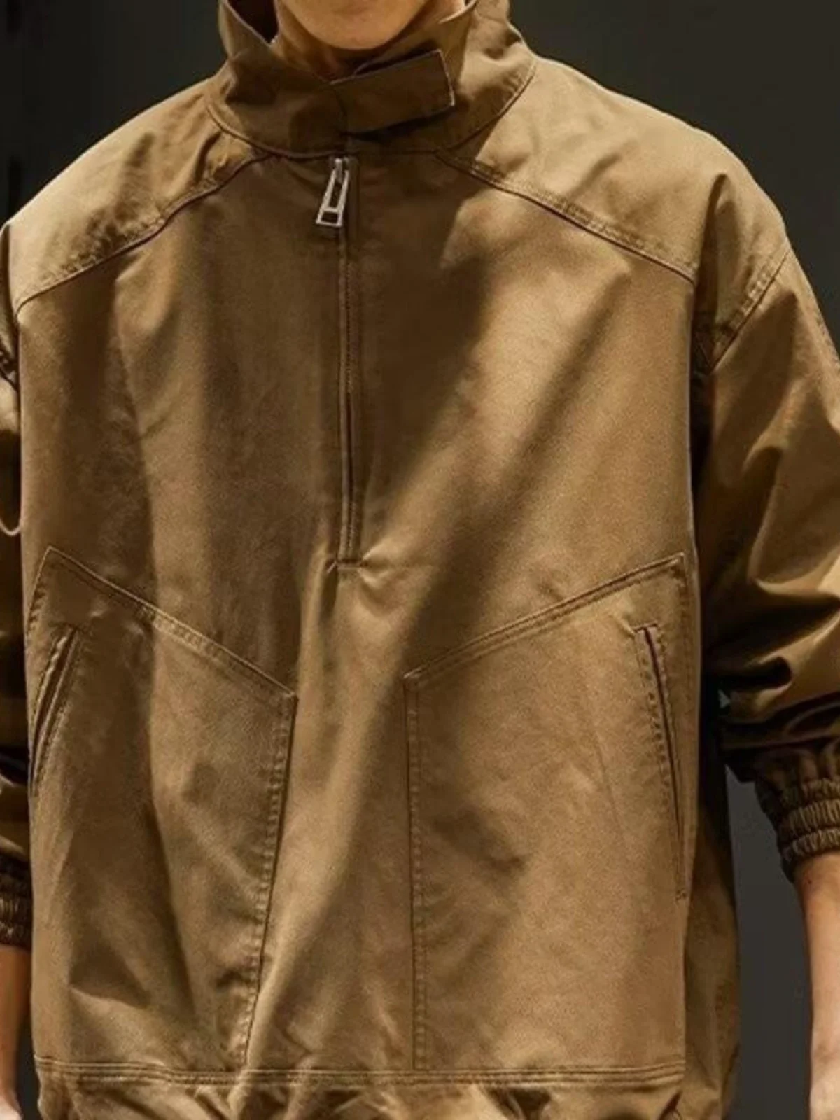 

8XL Fce Lined Thiened High Collar Hoodie Sweatirt ex Spring Autumn Winter American Sle Windproof Jaet Coat