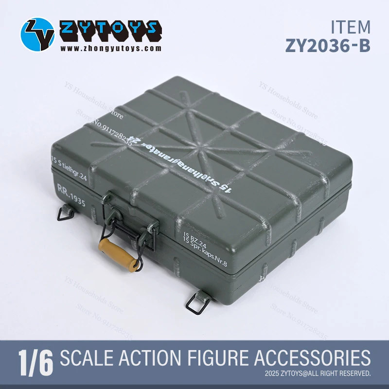 ZYTOYS ZY2036 1/6 Soldier Mini Static Grenade Box Model ZY2022 Sand Army Green Plastic Toys Accessory For 12" Action Figure