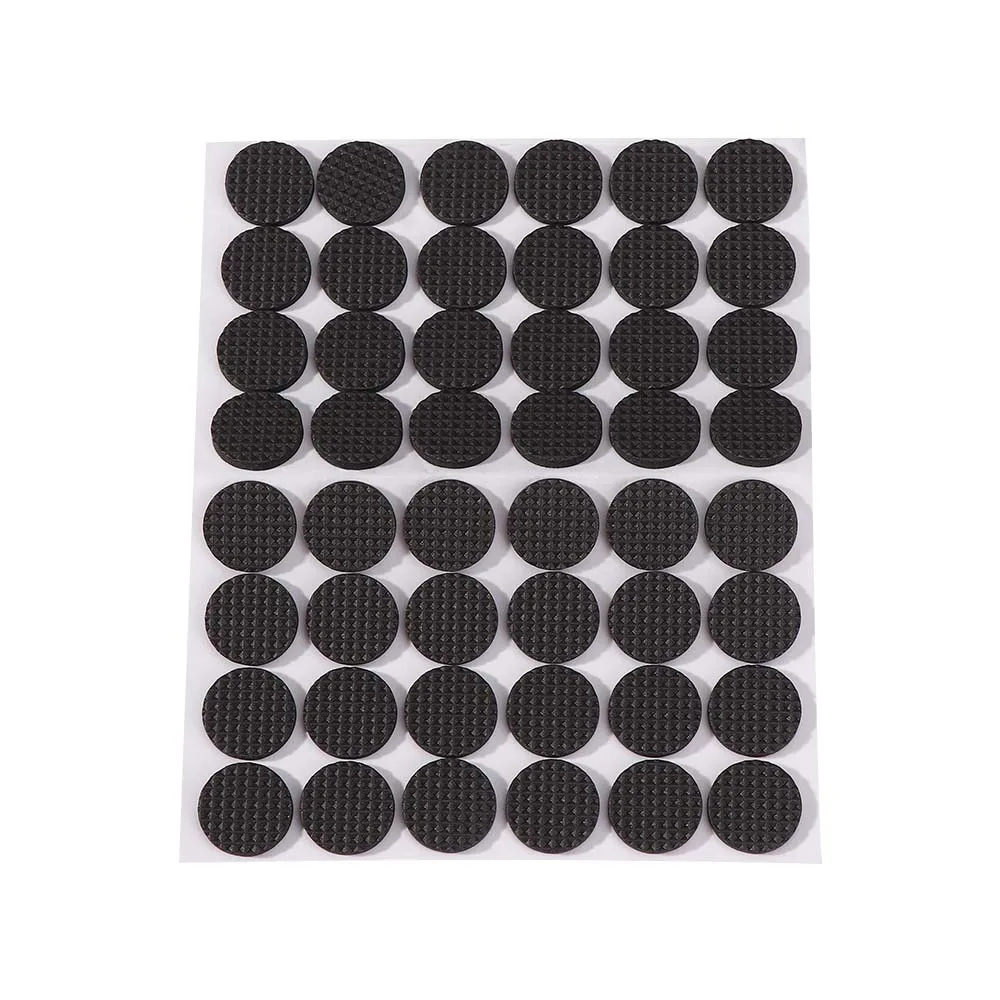 48 Pcs Non-slip Self Adhesive Furniture Rubber Table Chair Feet Pads Round Square Sofa Chair Leg Sticky Pad Floor Protectors Mat