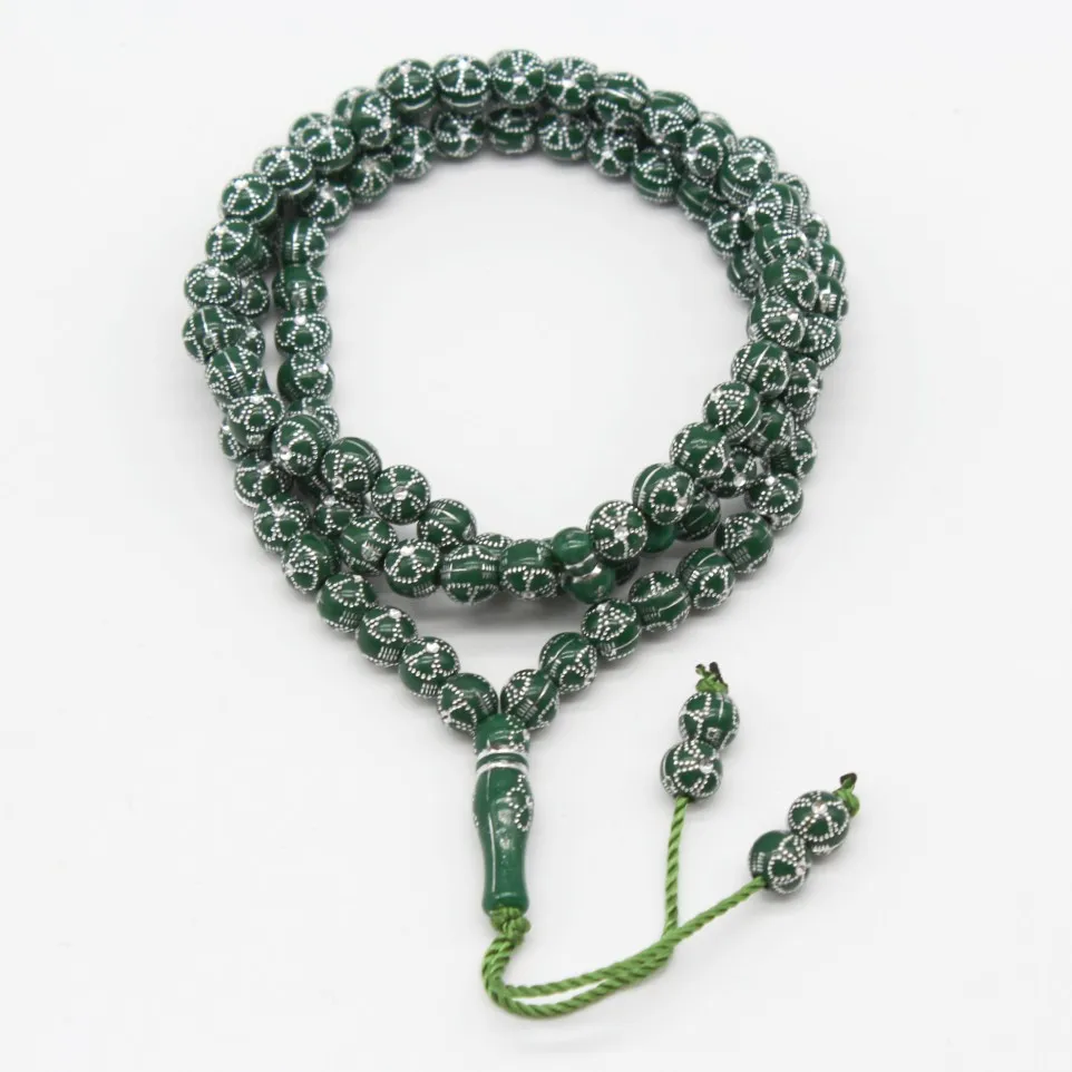 99 Beads 8mm Acrylic Tasbih, Muslim Prayer Beads for Daily Worship & Ramadan Gift, Islamic Rosary Bracelet view 2