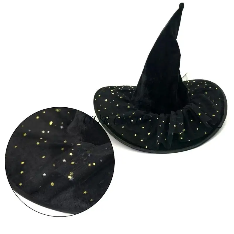 Halloween Witch Hat Wizard Hats for Women Girls Gifts Halloween Cosplay Costume Y1AC