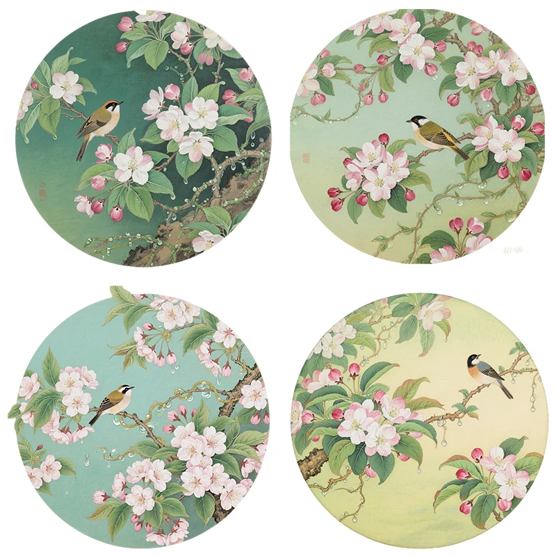 Three Ratels CEE81 Classical Nordic style cherry blossom bird Artistic wall stickers for home decoration Rural style door  decal