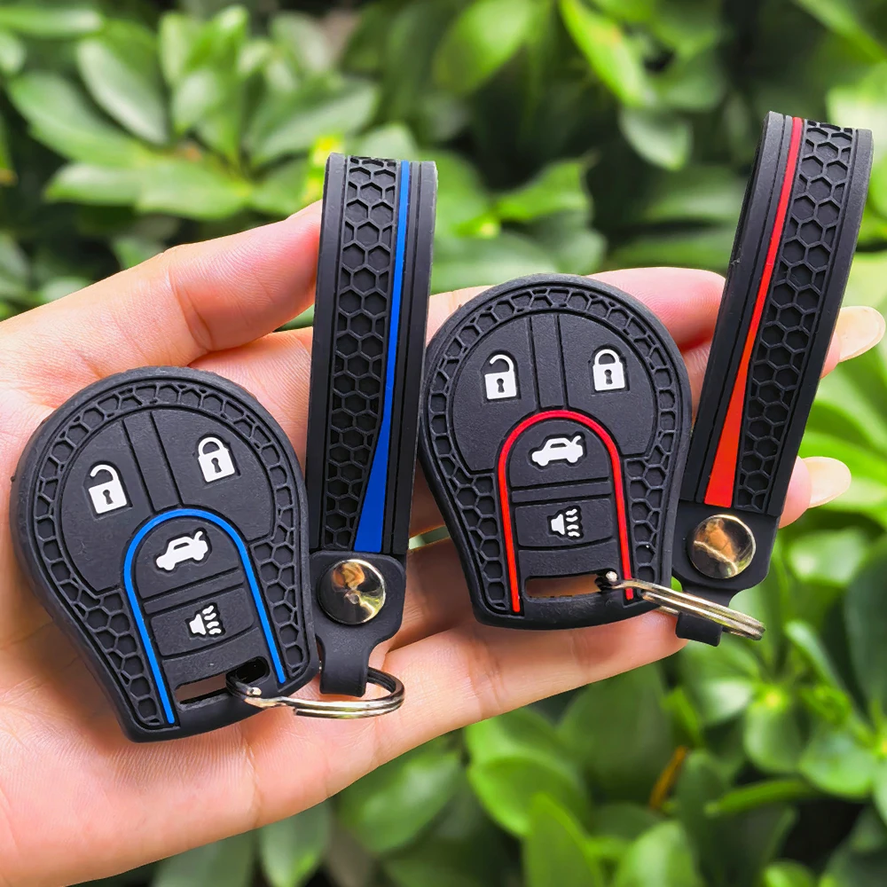 4 Buttons Car Key Case Cover for NISSAN Juke March Qashqai Sunny Sylphy Tiida X-Trail Shell Fob Holder Keyless Protector