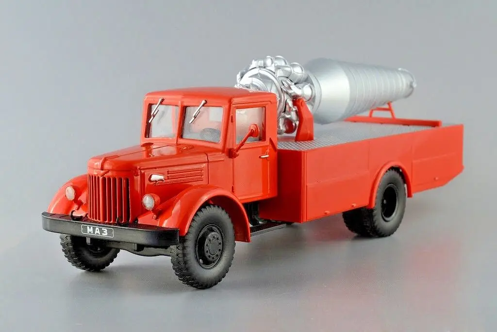 NEW 1/43 Scale MAZ-200 Soviet Fire Truck 1950 Year Collectible Red Diecast&Plastic Model Car for collection gift