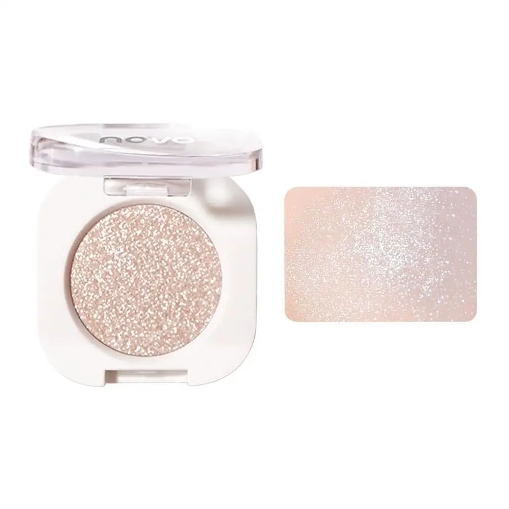 Paleta Cieni do Powiek 4 Kolory Jednokolorowe Łatwe w Aplikacji Cieni do Powiek o Wysokim Połysku Efekt Ziemniaków Lustrzany Perłowy Brokat