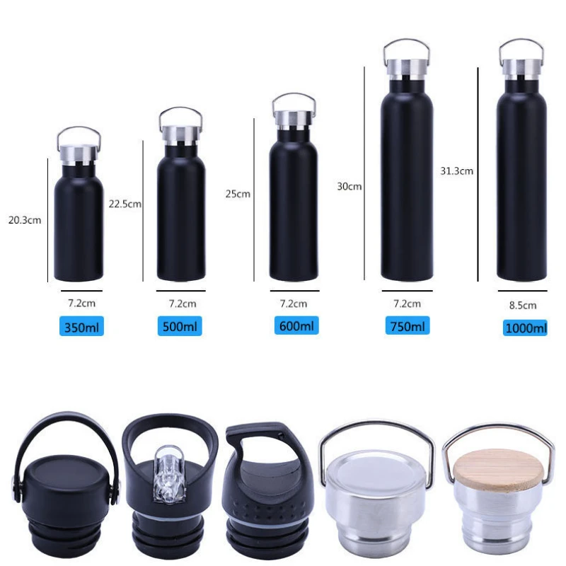 Large Capacity Stainless Steel Thermos Bottle Leak-Proof Outdoor Sports Travel Gym Drinking Kettle Water Cup Drinkware