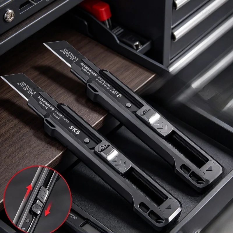 Heavy Duty Utility Knife Large Thickened Wallpaper Cutter Snap Off Cutter Blades Cutter Sharp Box Cutter for Cardboard Cartons
