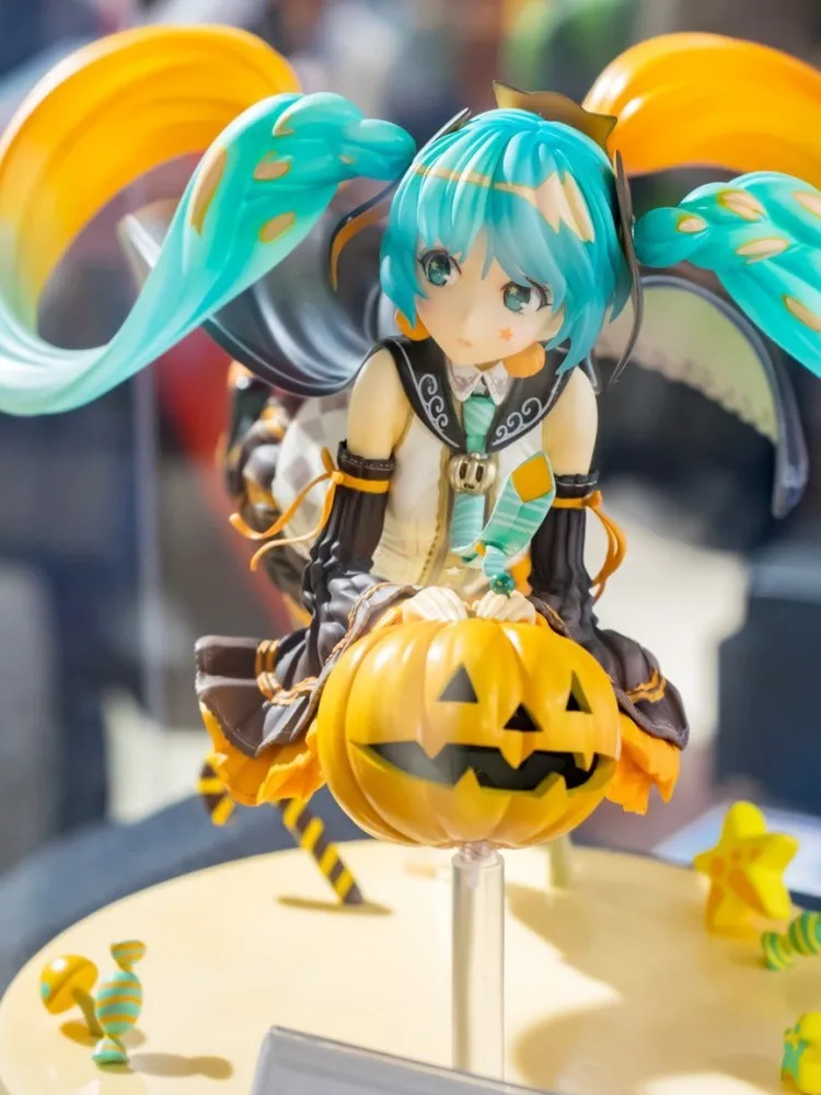 In Stock Original Unioncreative Vocaloid Hatsune Miku Trick Or Miku Halloween 17cm Action Pvc Anime Figure Model Toys Doll Gift