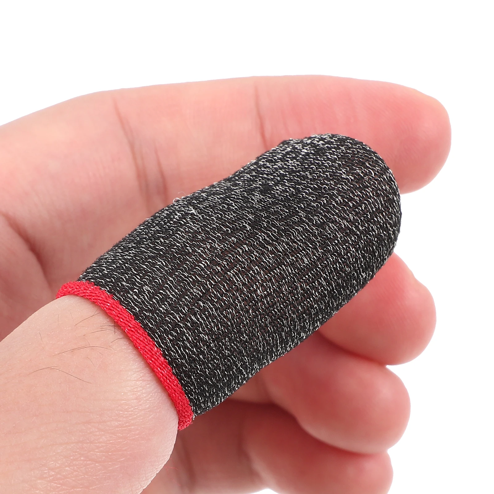 

10pcs Gaming Finger Sleeve Ultra Thin Touch Screen Anti-slip Sweat-proof Fiber Cover for Mobile Game Thumb Protector Gloves